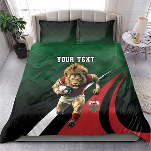 Kenya Rugby Custom Bedding Set Simbas Mascot - Sporty Style