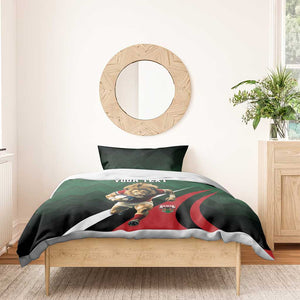 Kenya Rugby Custom Bedding Set Simbas Mascot - Sporty Style