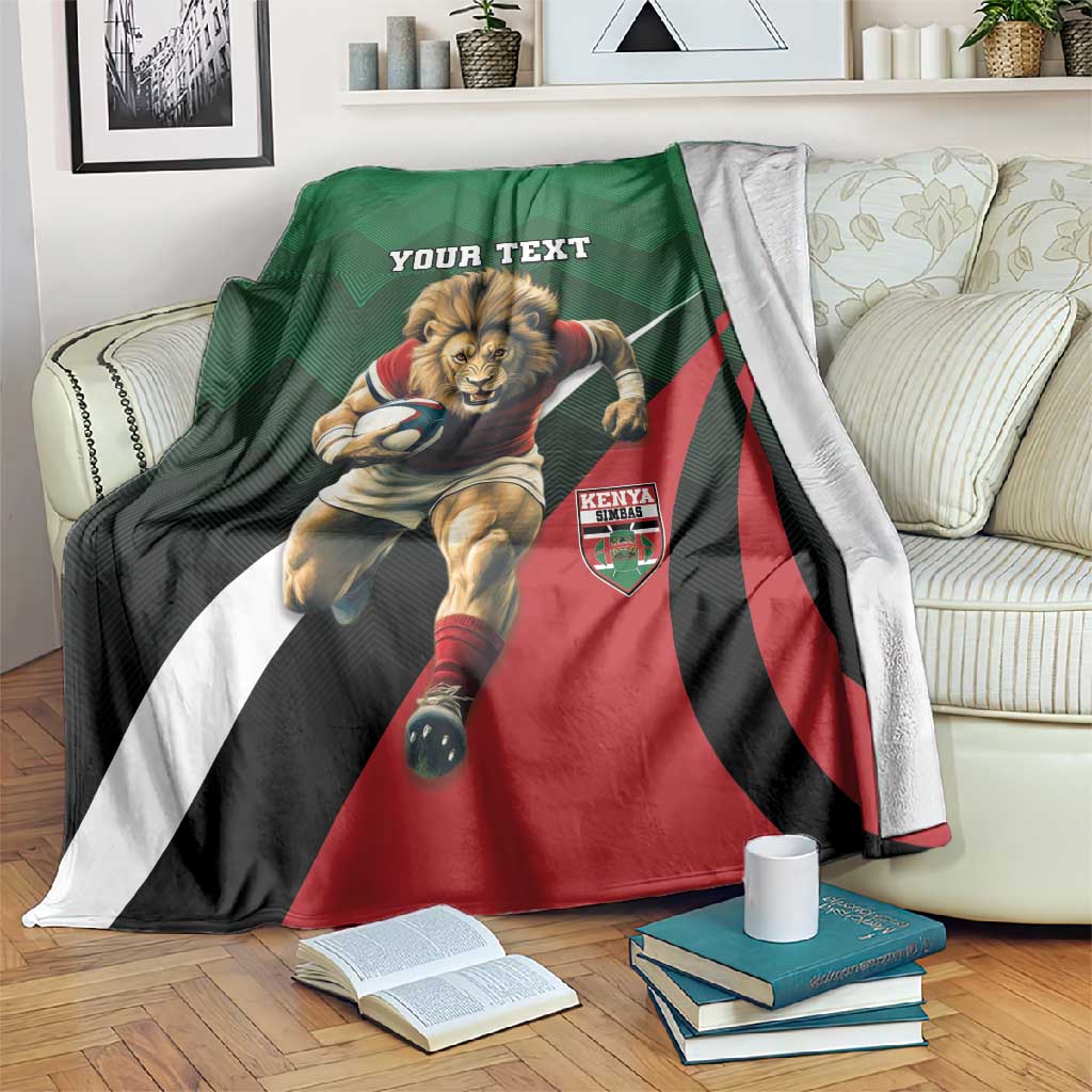 Kenya Rugby Custom Blanket Simbas Mascot - Sporty Style