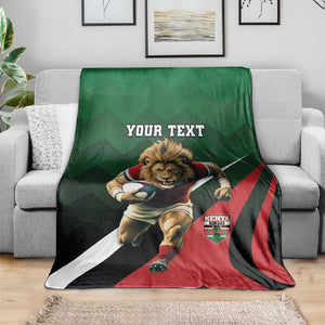 Kenya Rugby Custom Blanket Simbas Mascot - Sporty Style