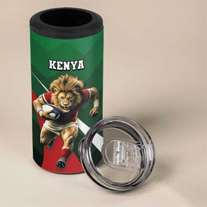 Kenya Rugby Custom 4 in 1 Can Cooler Tumbler Simbas Mascot - Sporty Style