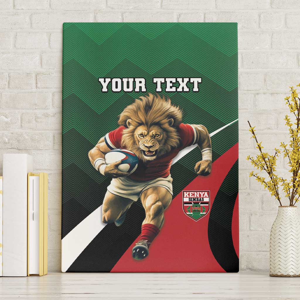 Kenya Rugby Custom Canvas Wall Art Simbas Mascot - Sporty Style