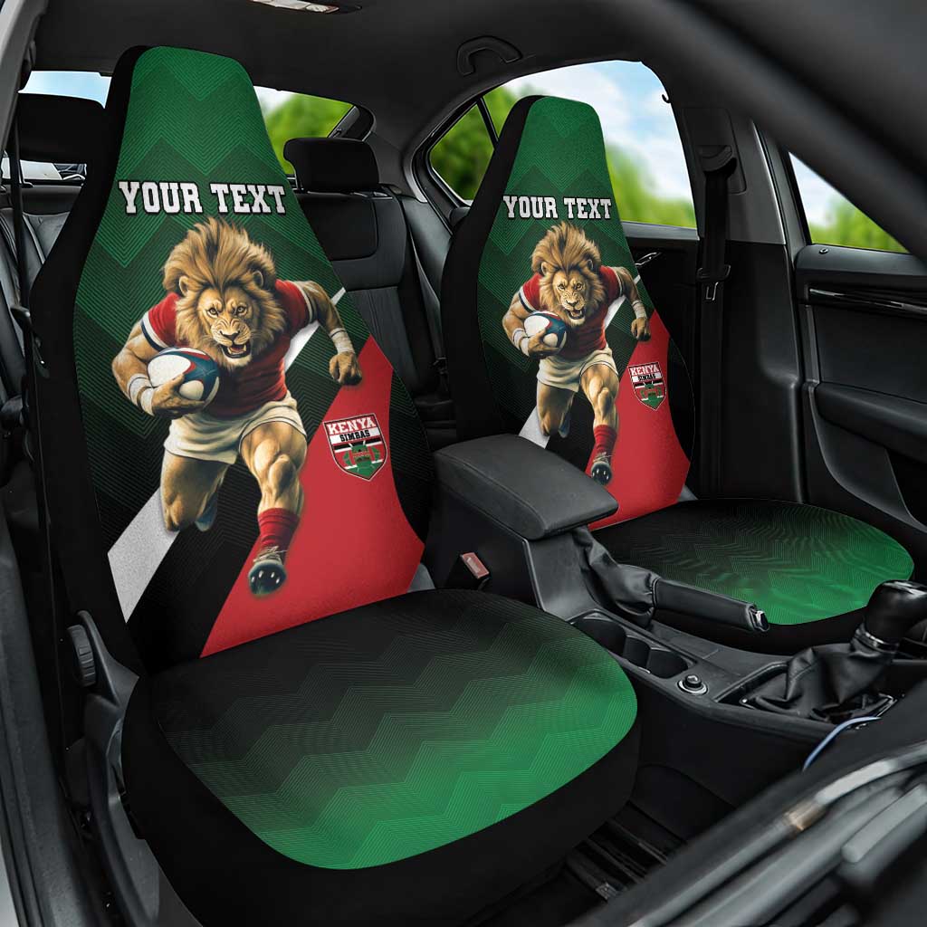 Kenya Rugby Custom Car Seat Cover Simbas Mascot - Sporty Style