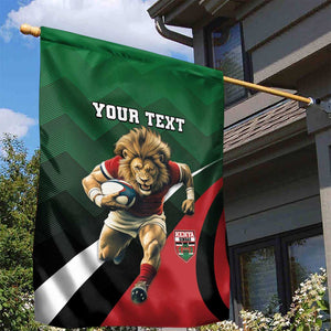 Kenya Rugby Custom Garden Flag Simbas Mascot - Sporty Style