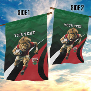 Kenya Rugby Custom Garden Flag Simbas Mascot - Sporty Style