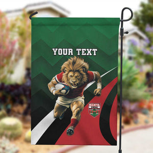 Kenya Rugby Custom Garden Flag Simbas Mascot - Sporty Style