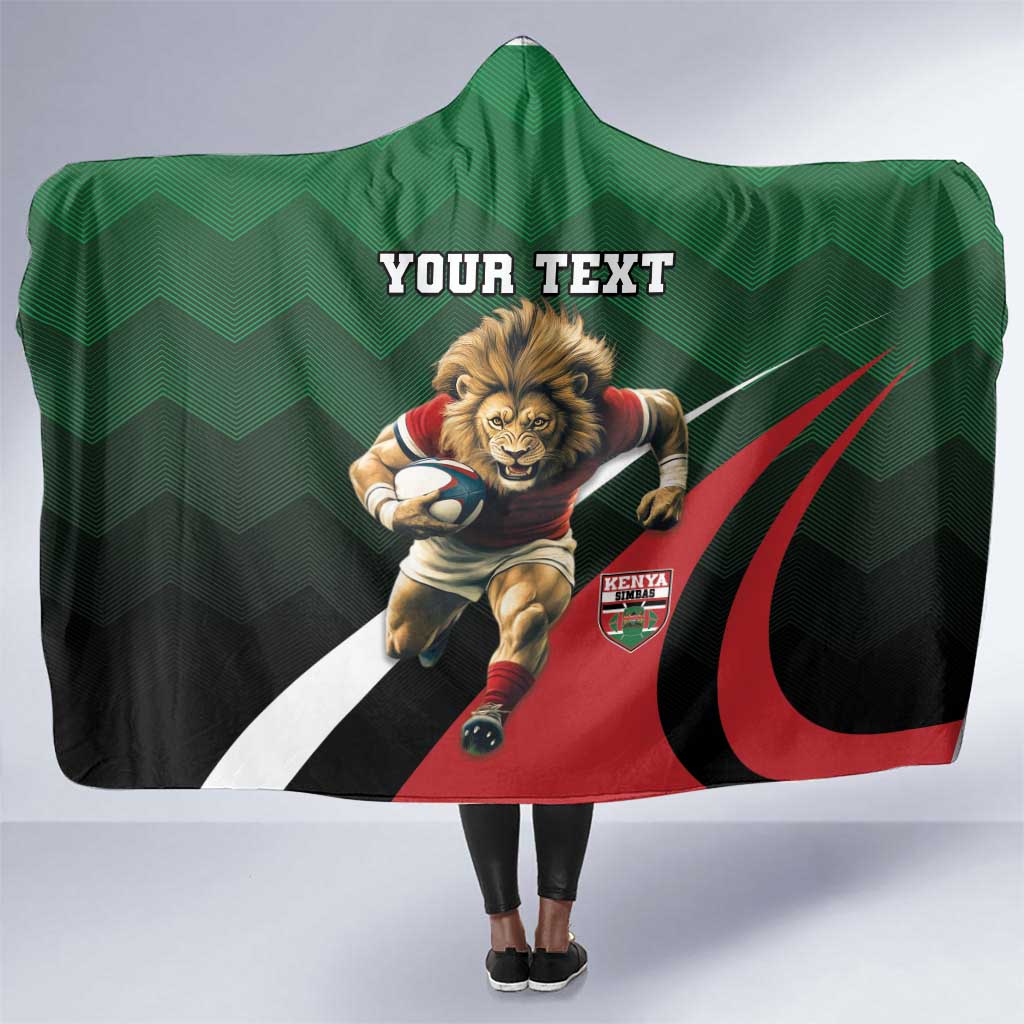 Kenya Rugby Custom Hooded Blanket Simbas Mascot - Sporty Style