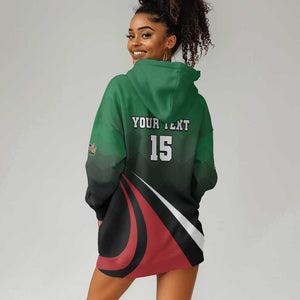 Kenya Rugby Custom Hoodie Dress Simbas Mascot - Sporty Style