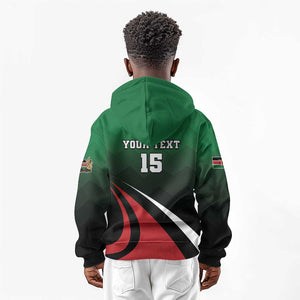 Kenya Rugby Custom Kid Hoodie Simbas Mascot - Sporty Style