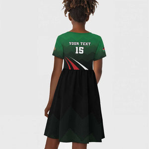 Kenya Rugby Custom Kid Short Sleeve Dress Simbas Mascot - Sporty Style