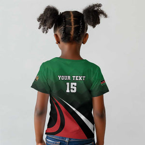 Kenya Rugby Custom Kid T shirt Simbas Mascot - Sporty Style