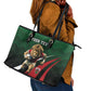 Kenya Rugby Custom Leather Tote Bag Simbas Mascot - Sporty Style