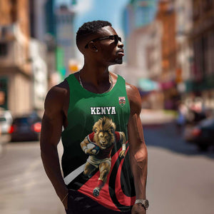 Kenya Rugby Custom Men Tank Top Simbas Mascot - Sporty Style