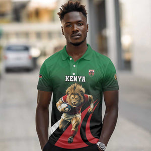 Kenya Rugby Custom Polo Shirt Simbas Mascot - Sporty Style