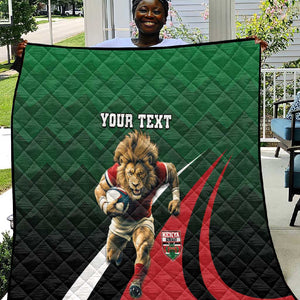 Kenya Rugby Custom Quilt Simbas Mascot - Sporty Style