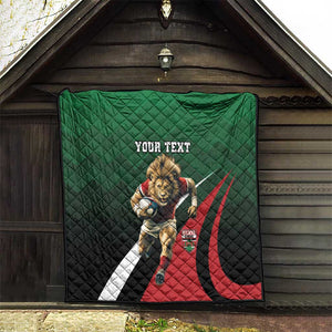 Kenya Rugby Custom Quilt Simbas Mascot - Sporty Style