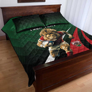 Kenya Rugby Custom Quilt Bed Set Simbas Mascot - Sporty Style