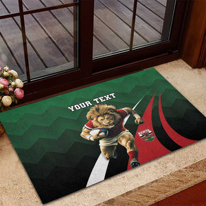 Kenya Rugby Custom Rubber Doormat Simbas Mascot - Sporty Style