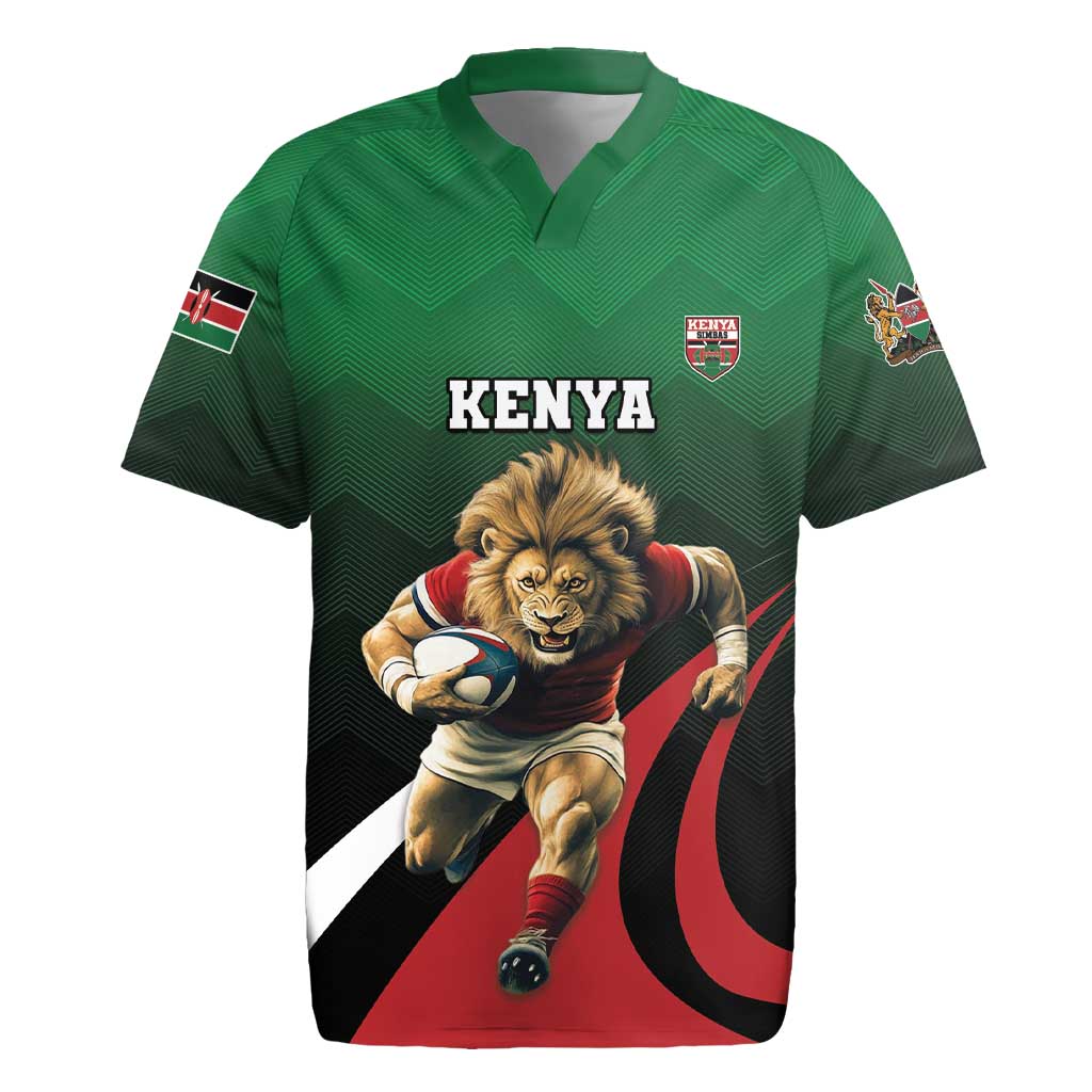 Kenya Rugby Custom Rugby Jersey Simbas Mascot - Sporty Style