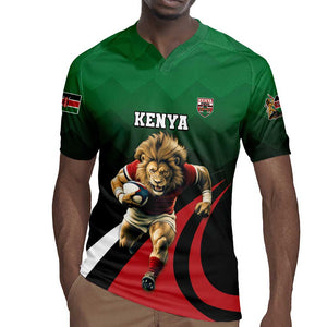 Kenya Rugby Custom Rugby Jersey Simbas Mascot - Sporty Style