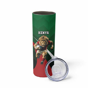 Kenya Rugby Custom Skinny Tumbler Simbas Mascot - Sporty Style