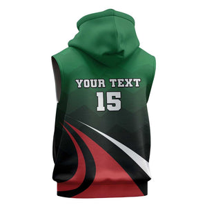 Kenya Rugby Custom Sleeveless Hoodie Simbas Mascot - Sporty Style - African Pride