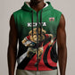 Kenya Rugby Custom Sleeveless Zip Hoodie Simbas Mascot - Sporty Style - African Pride