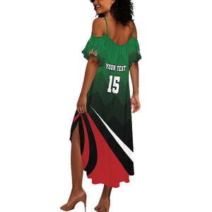 Kenya Rugby Custom Summer Maxi Dress Simbas Mascot - Sporty Style