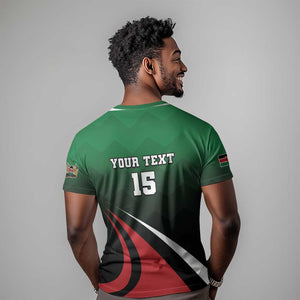 Kenya Rugby Custom T shirt Simbas Mascot - Sporty Style