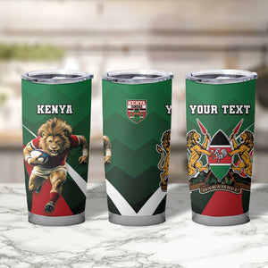 Kenya Rugby Custom Tumbler Cup Simbas Mascot - Sporty Style