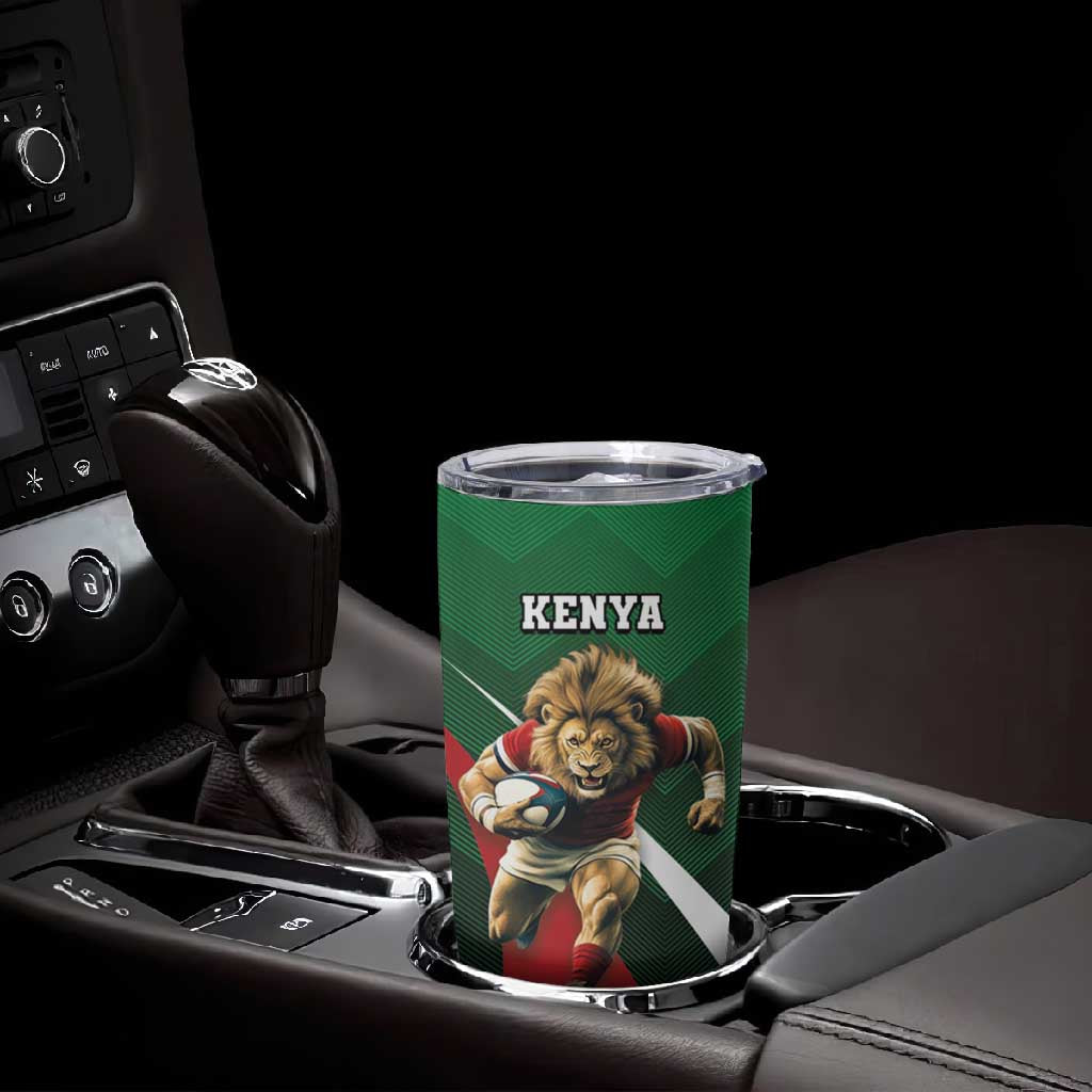 Kenya Rugby Custom Tumbler Cup Simbas Mascot - Sporty Style