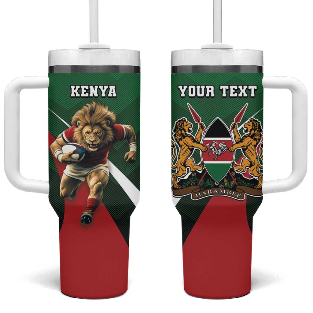 Kenya Rugby Custom Tumbler With Handle Simbas Mascot - Sporty Style