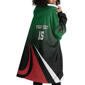 Kenya Rugby Custom Wearable Blanket Hoodie Simbas Mascot - Sporty Style