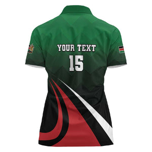 Kenya Rugby Custom Women Polo Shirt Simbas Mascot - Sporty Style