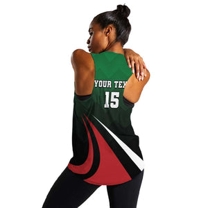 Kenya Rugby Custom Women Racerback Tank Simbas Mascot - Sporty Style