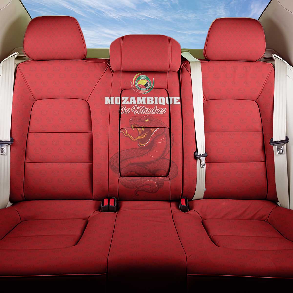 Mozambique Football Back Car Seat Cover Go Champions Os Mambas - African Pride