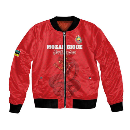 Custom Mozambique Football Bomber Jacket Go Champions Os Mambas - African Pride