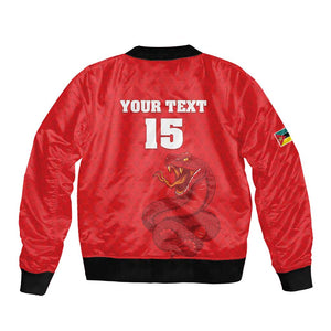Custom Mozambique Football Bomber Jacket Go Champions Os Mambas - African Pride