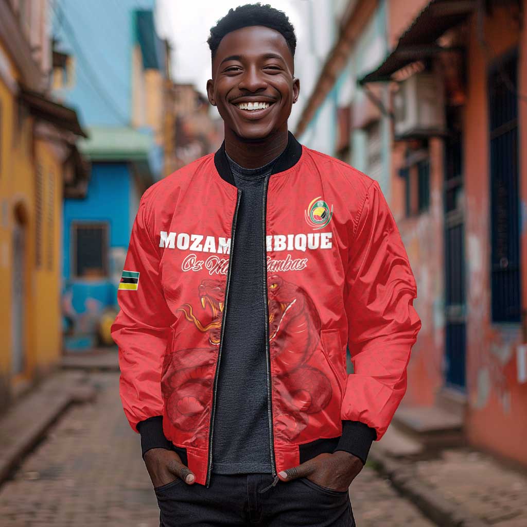 Custom Mozambique Football Bomber Jacket Go Champions Os Mambas - African Pride