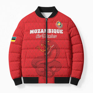 Custom Mozambique Football Bomber Puffer Jacket Come On Os Mambas