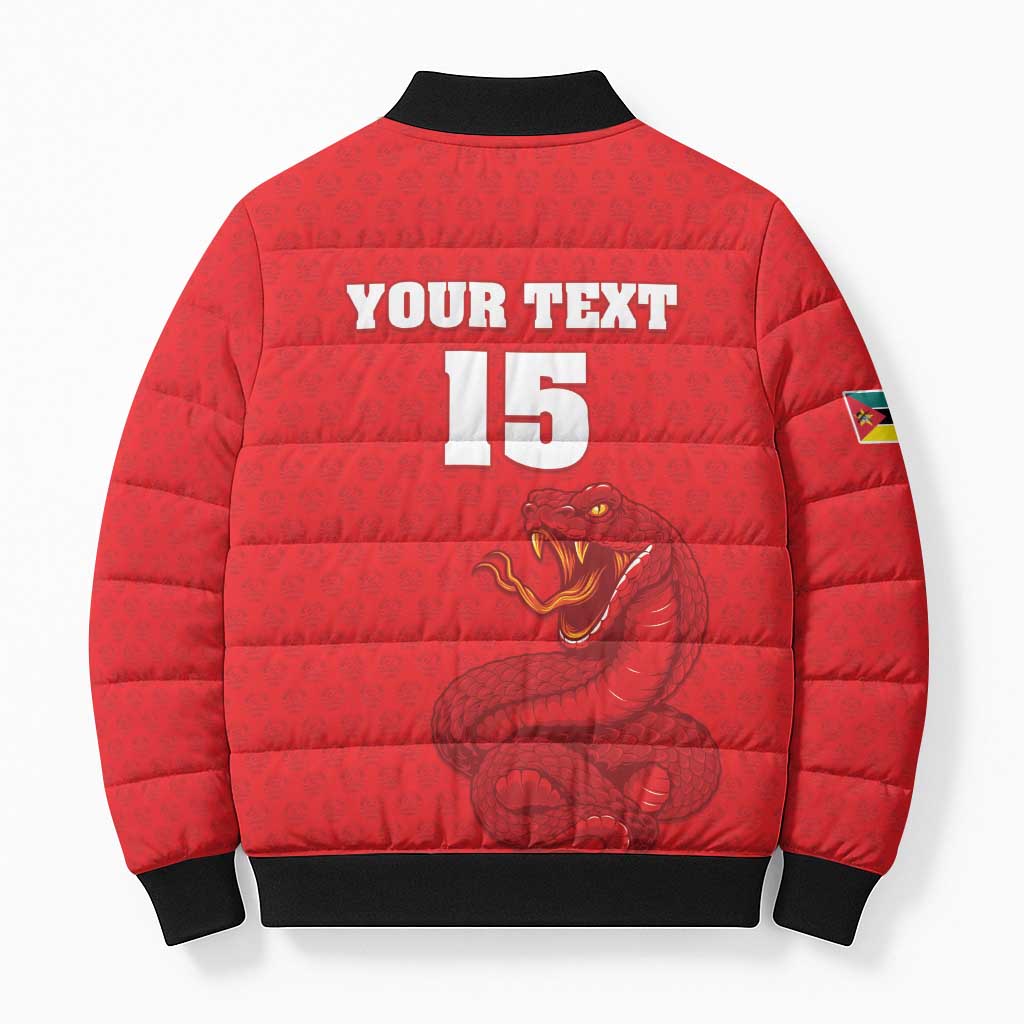 Custom Mozambique Football Bomber Puffer Jacket Come On Os Mambas