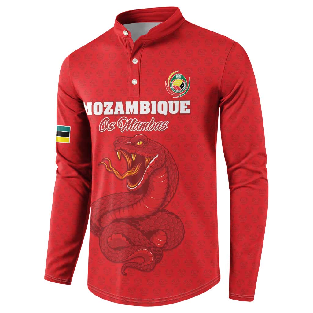 Custom Mozambique Football Button Sweatshirt Come On Os Mambas