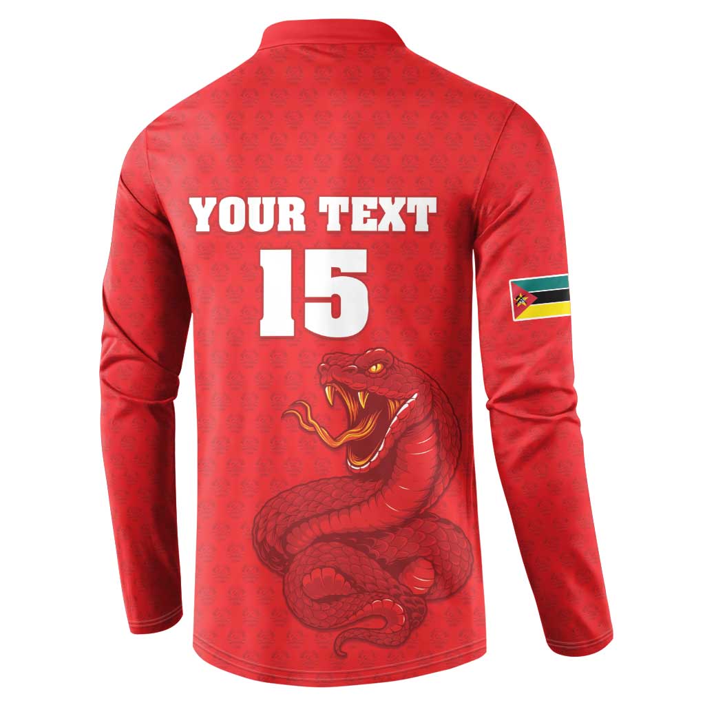 Custom Mozambique Football Button Sweatshirt Come On Os Mambas