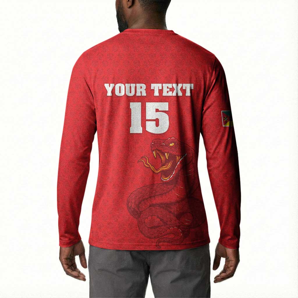 Custom Mozambique Football Button Sweatshirt Come On Os Mambas