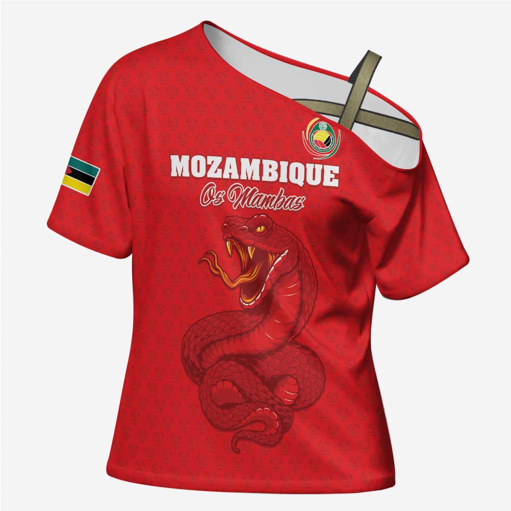 Custom Mozambique Football Cross Shoulder Shirt Come On Os Mambas