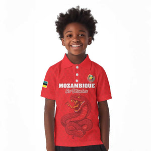 Custom Mozambique Football Kid Polo Shirt Go Champions Os Mambas LT15