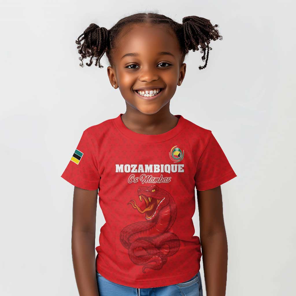Custom Mozambique Football Kid T shirt Go Champions Os Mambas LT15