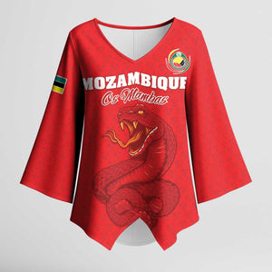 Custom Mozambique Football Kimono Sleeve Blouse Come On Os Mambas