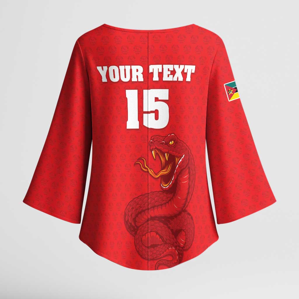 Custom Mozambique Football Kimono Sleeve Blouse Come On Os Mambas