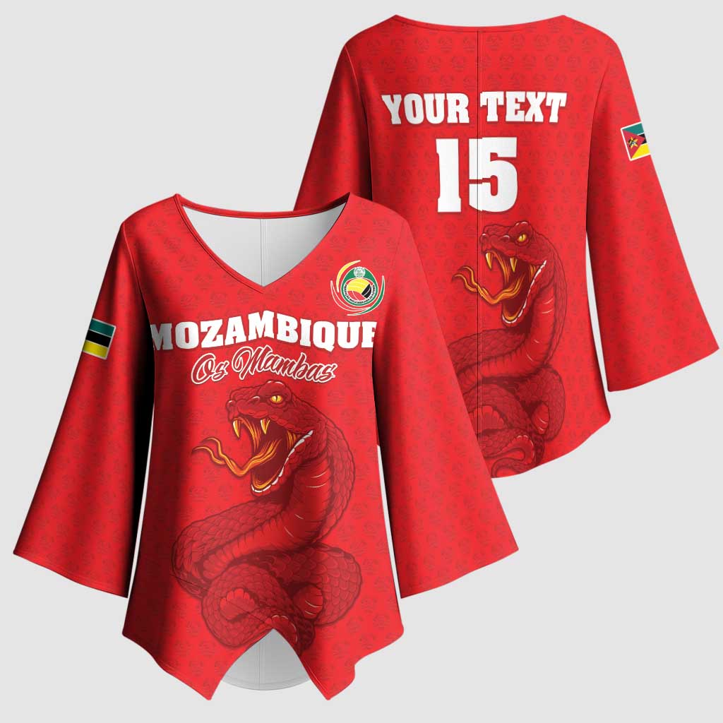 Custom Mozambique Football Kimono Sleeve Blouse Come On Os Mambas